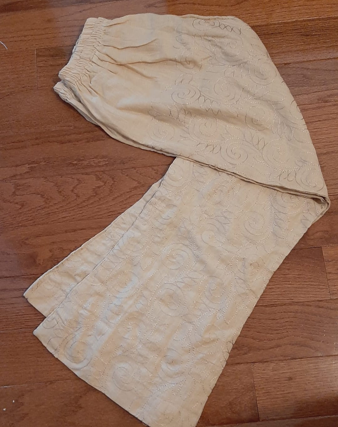 Light Brown Palazzo - chikankari cotton @ DressingStylesCA.com