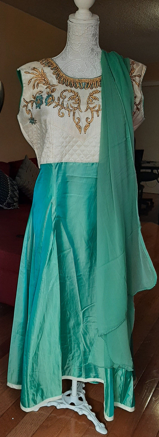 Light Green Anarkali @ DressingStylesCA.com