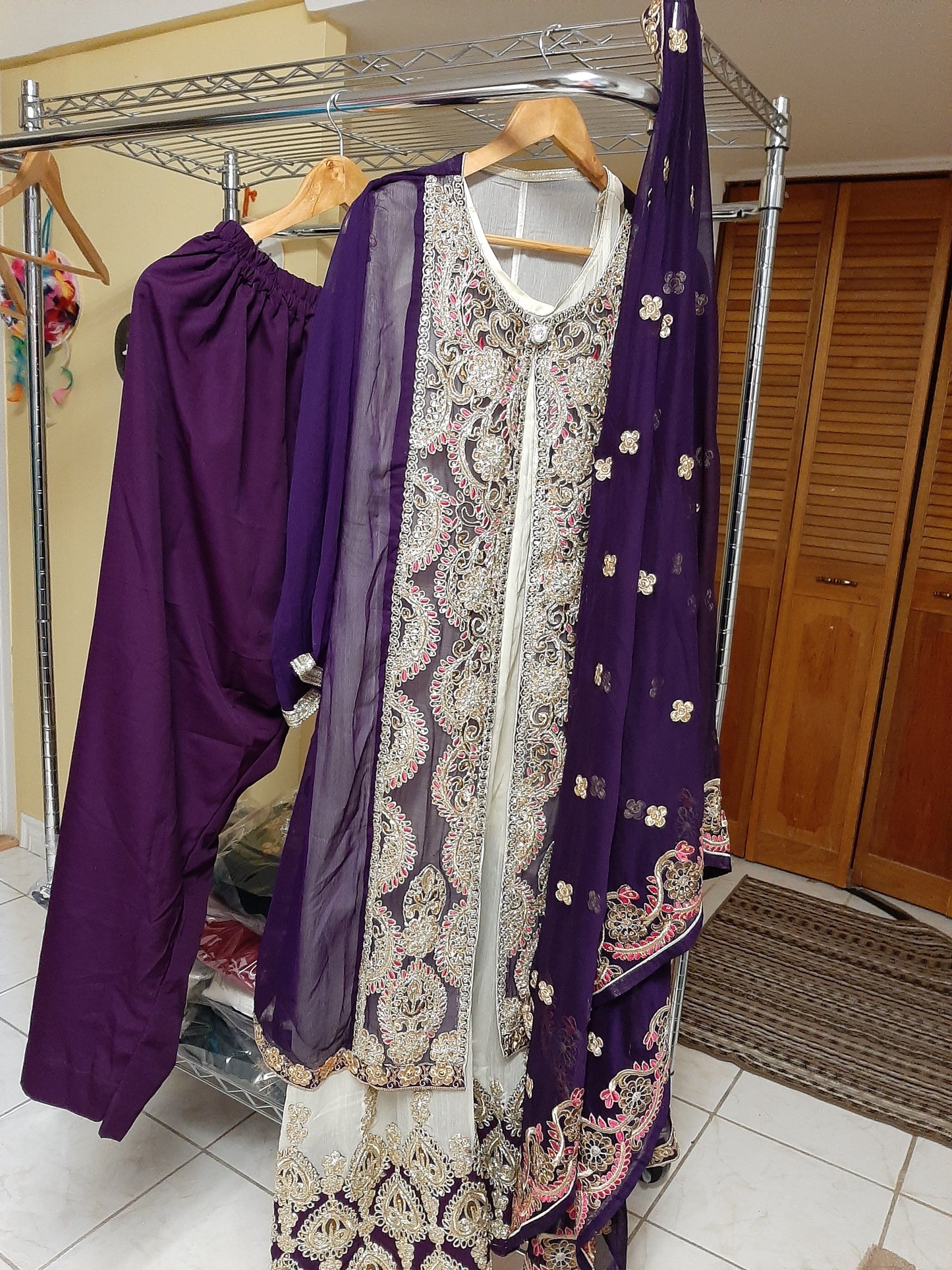Light Purple Color Kurti with Shrug @ DressingStylesCA.com