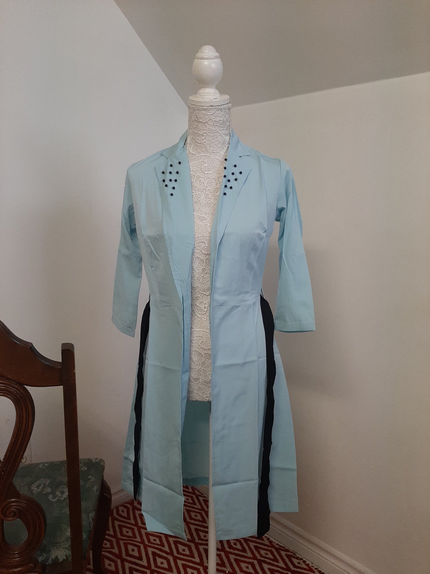 Light Sky Turquoise Blue Jacket @ DressingStylesCA.com