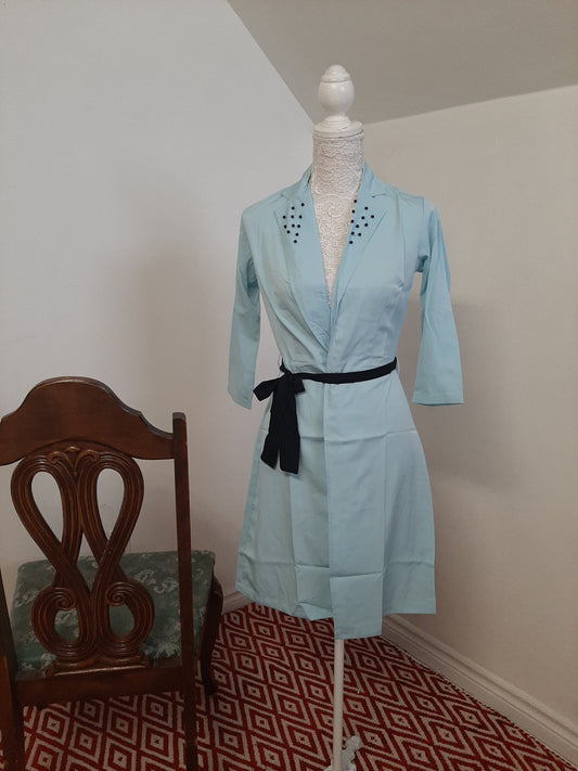 Light Sky Turquoise Blue Jacket @ DressingStylesCA.com