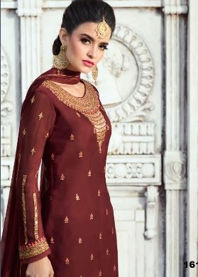 Maroon Kurti Palazzo Set @ DressingStylesCA.com