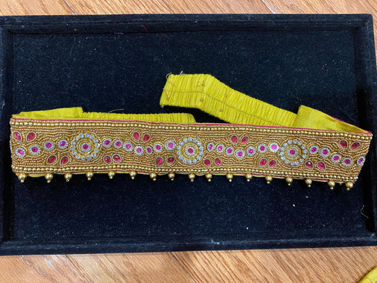 Medium size Multi-color Maggam work Hip belt @ DressingStylesCA.com