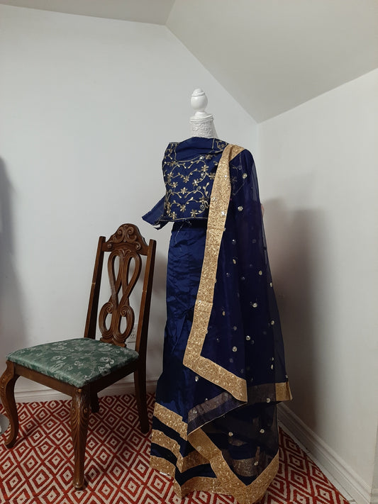 Navy Blue Lehenga Choli @ DressingStylesCA.com
