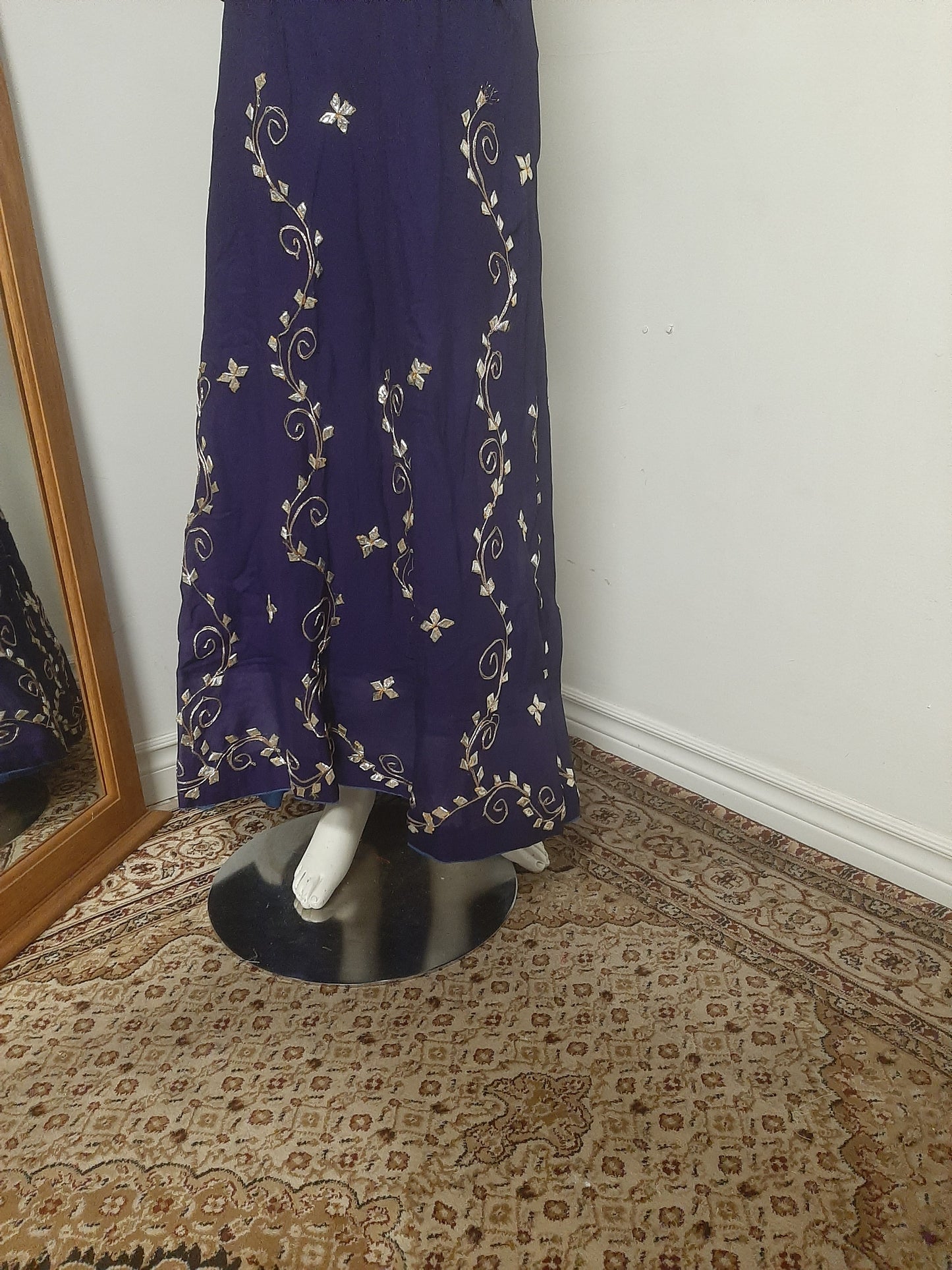 Navy Blue Lehenga with Pink Dupatta @ DressingStylesCA.com