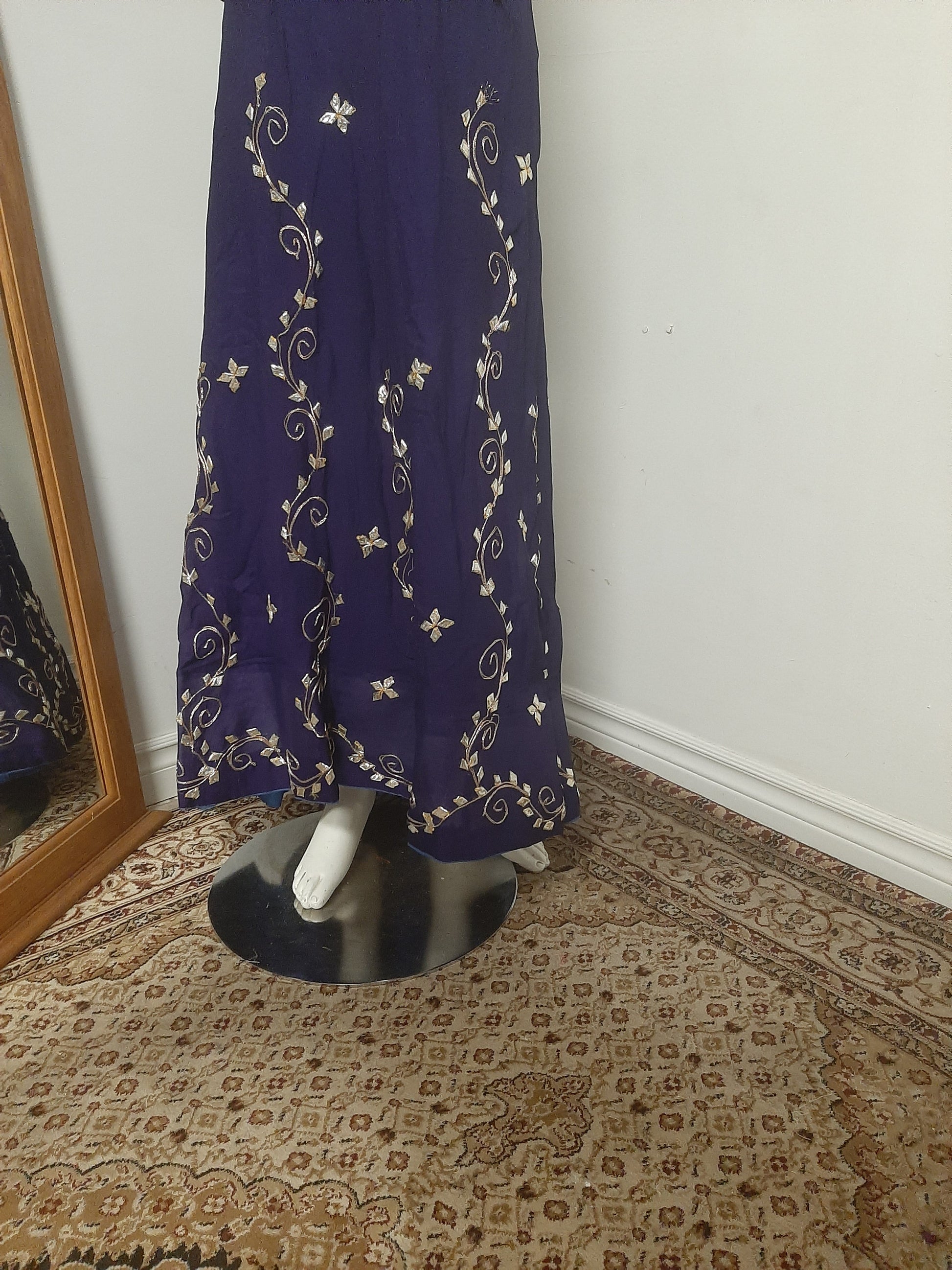 Navy Blue Lehenga with Pink Dupatta @ DressingStylesCA.com