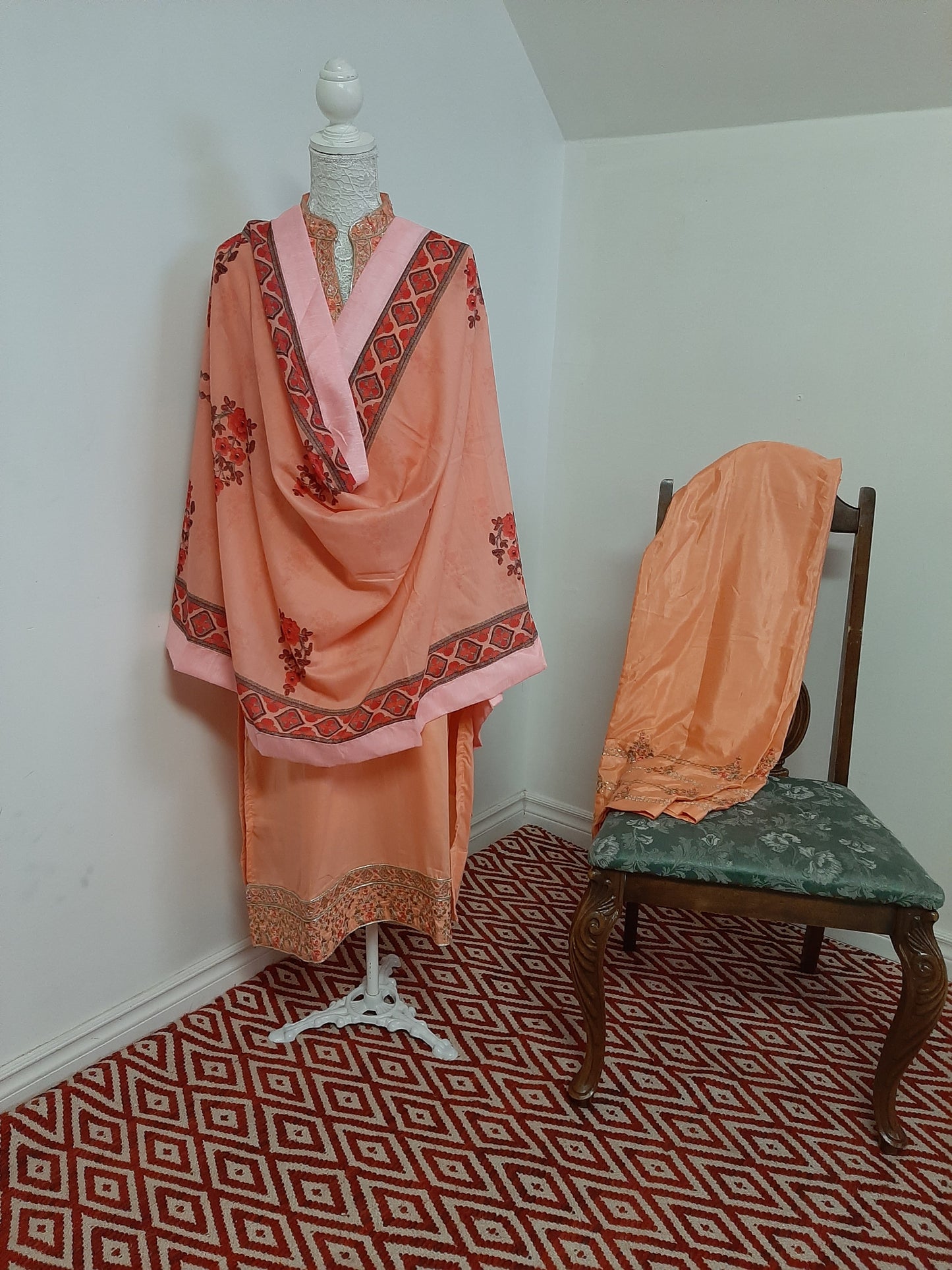 Orange Kurti & Palazzo @ DressingStylesCA.com