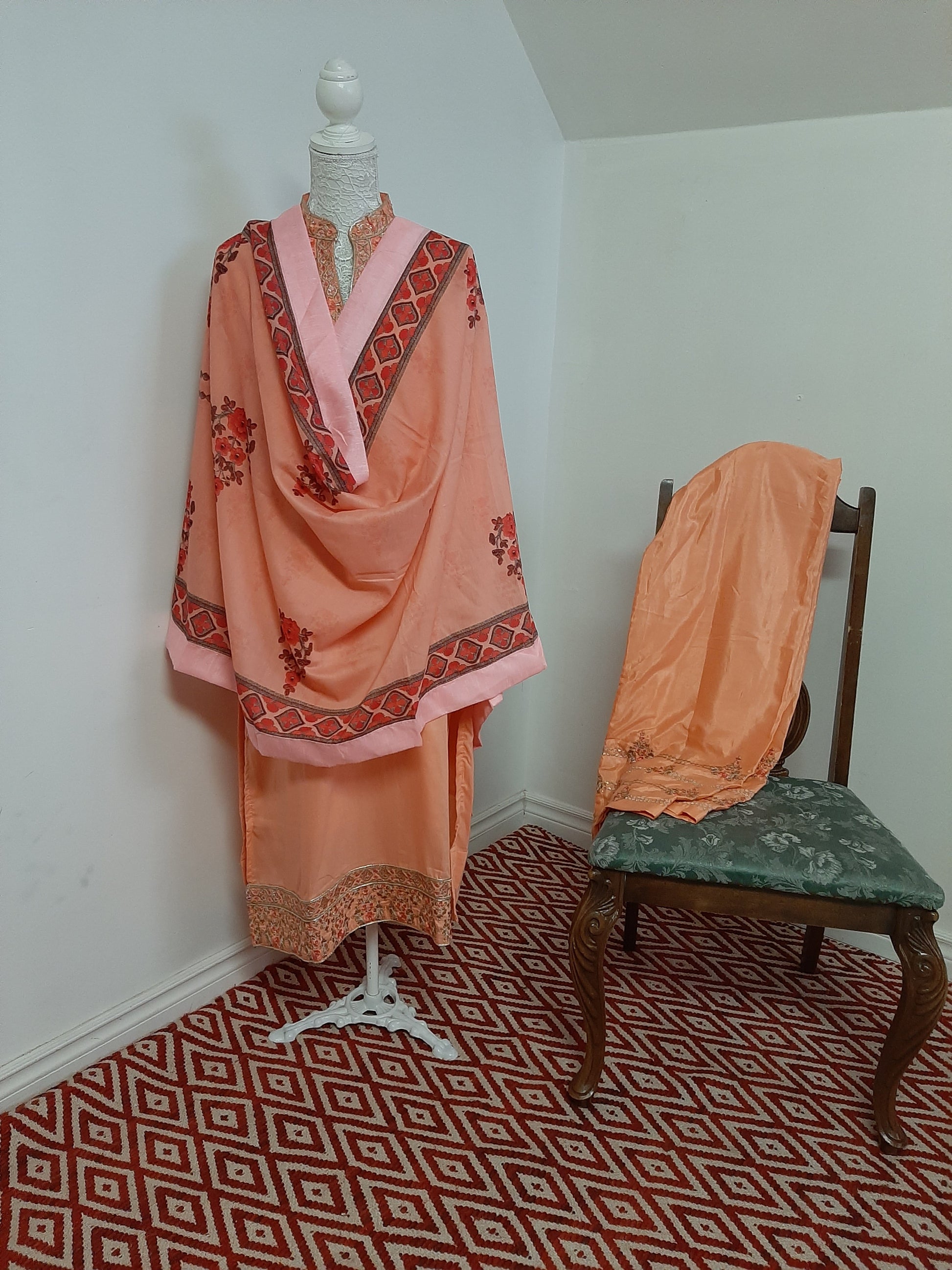 Orange Kurti & Palazzo @ DressingStylesCA.com