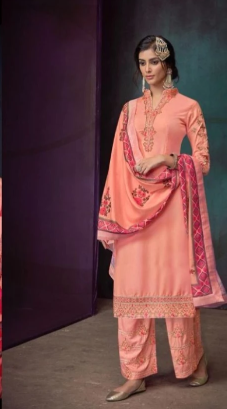 Orange Kurti & Palazzo @ DressingStylesCA.com