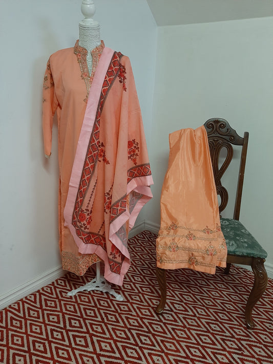 Orange Kurti & Palazzo @ DressingStylesCA.com