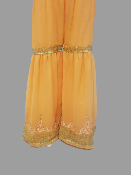 Orange Kurti with Gharara @ DressingStylesCA.com