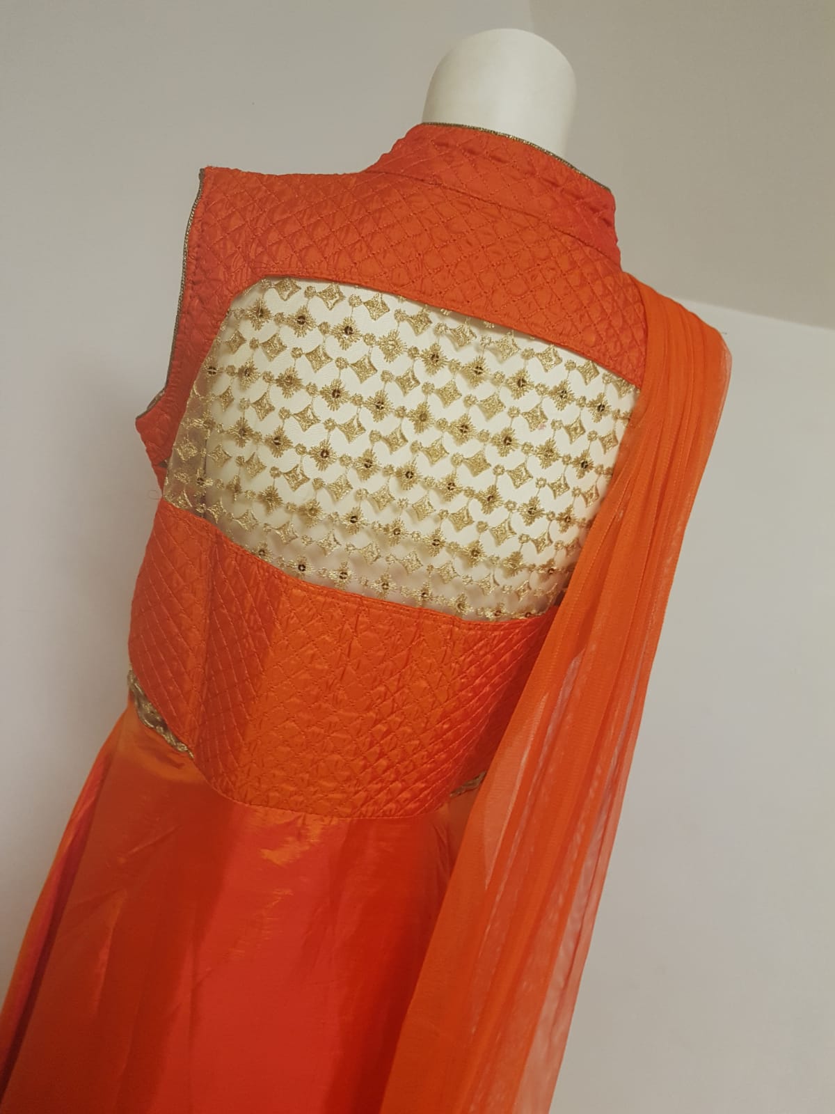 Orange Long Anarkali @ DressingStylesCA.com