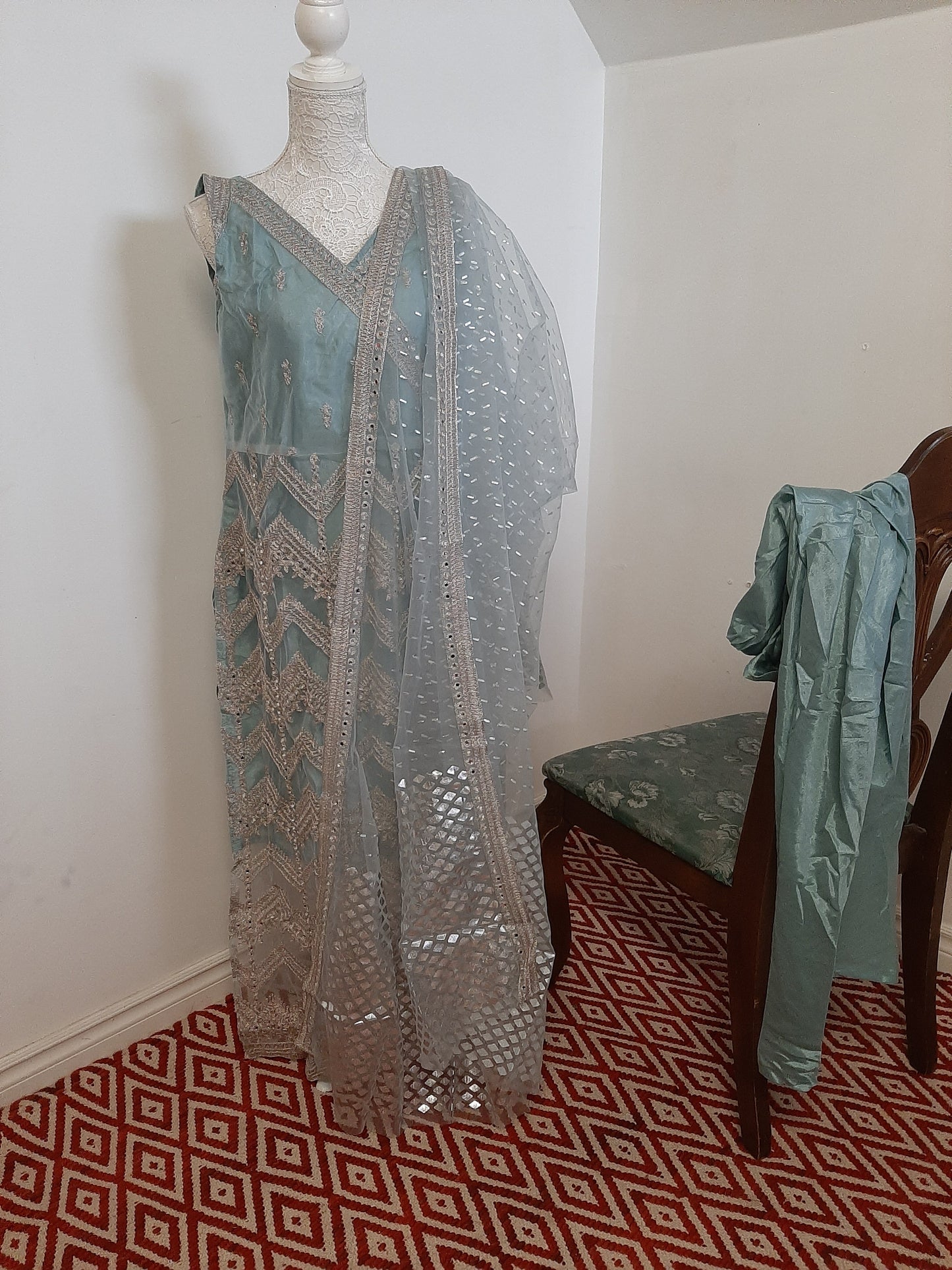 Pastel Blue Kurti @ DressingStylesCA.com