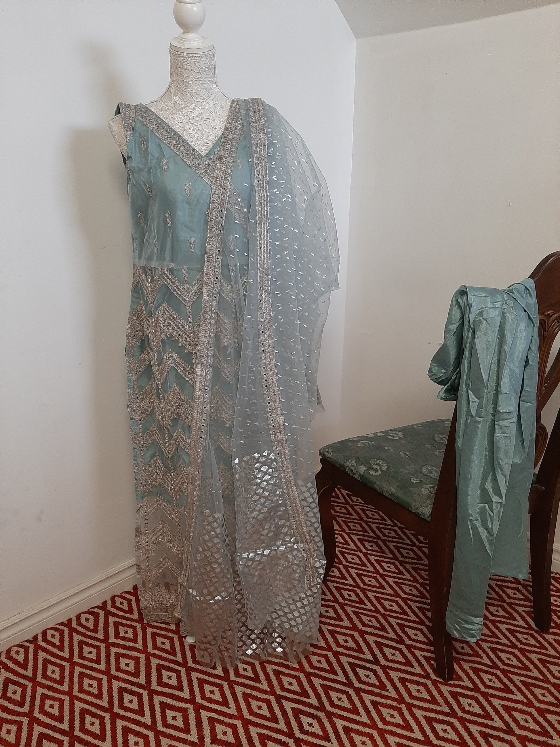 Pastel Blue Kurti @ DressingStylesCA.com