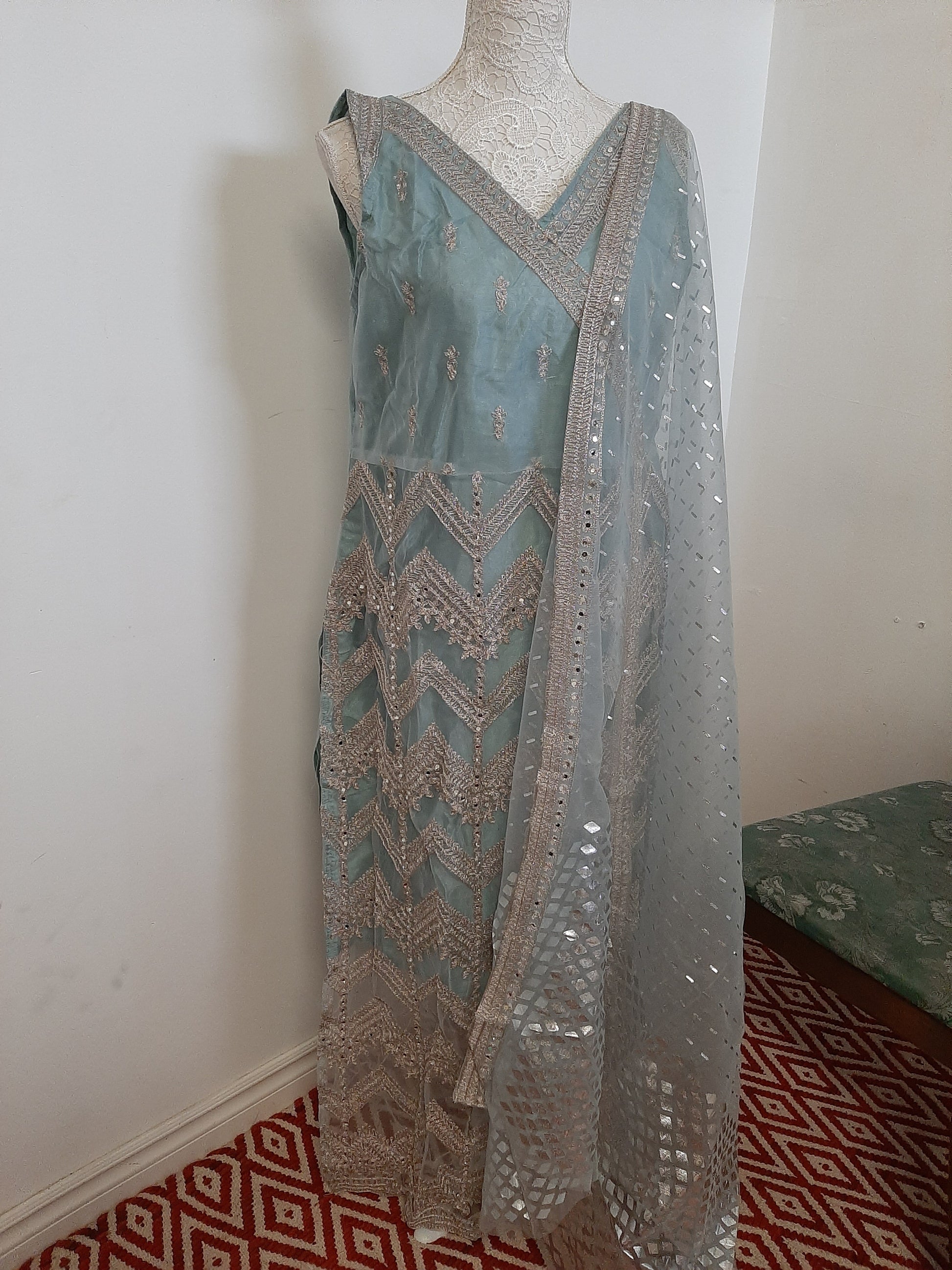 Pastel Blue Kurti @ DressingStylesCA.com