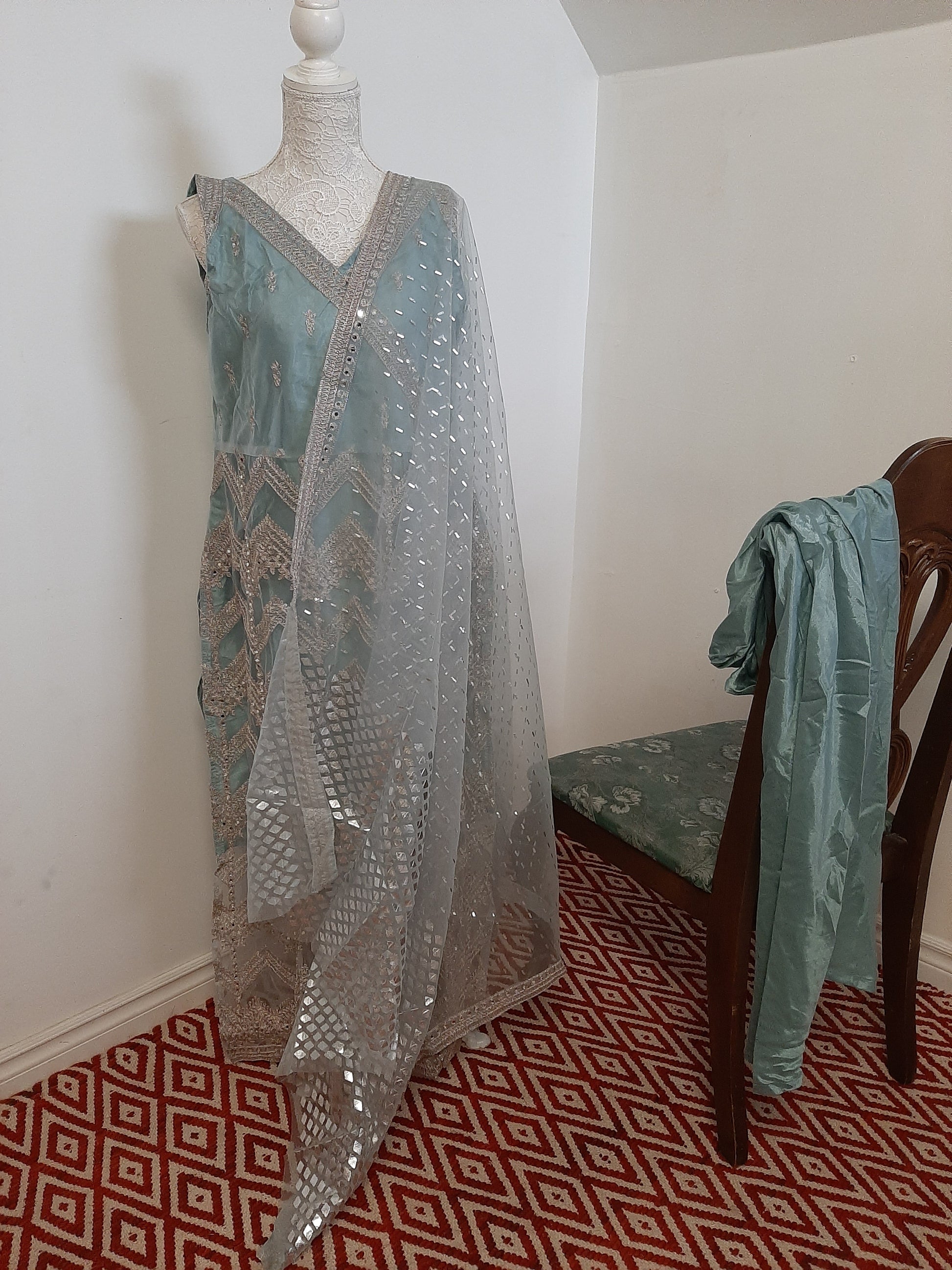 Pastel Blue Kurti @ DressingStylesCA.com