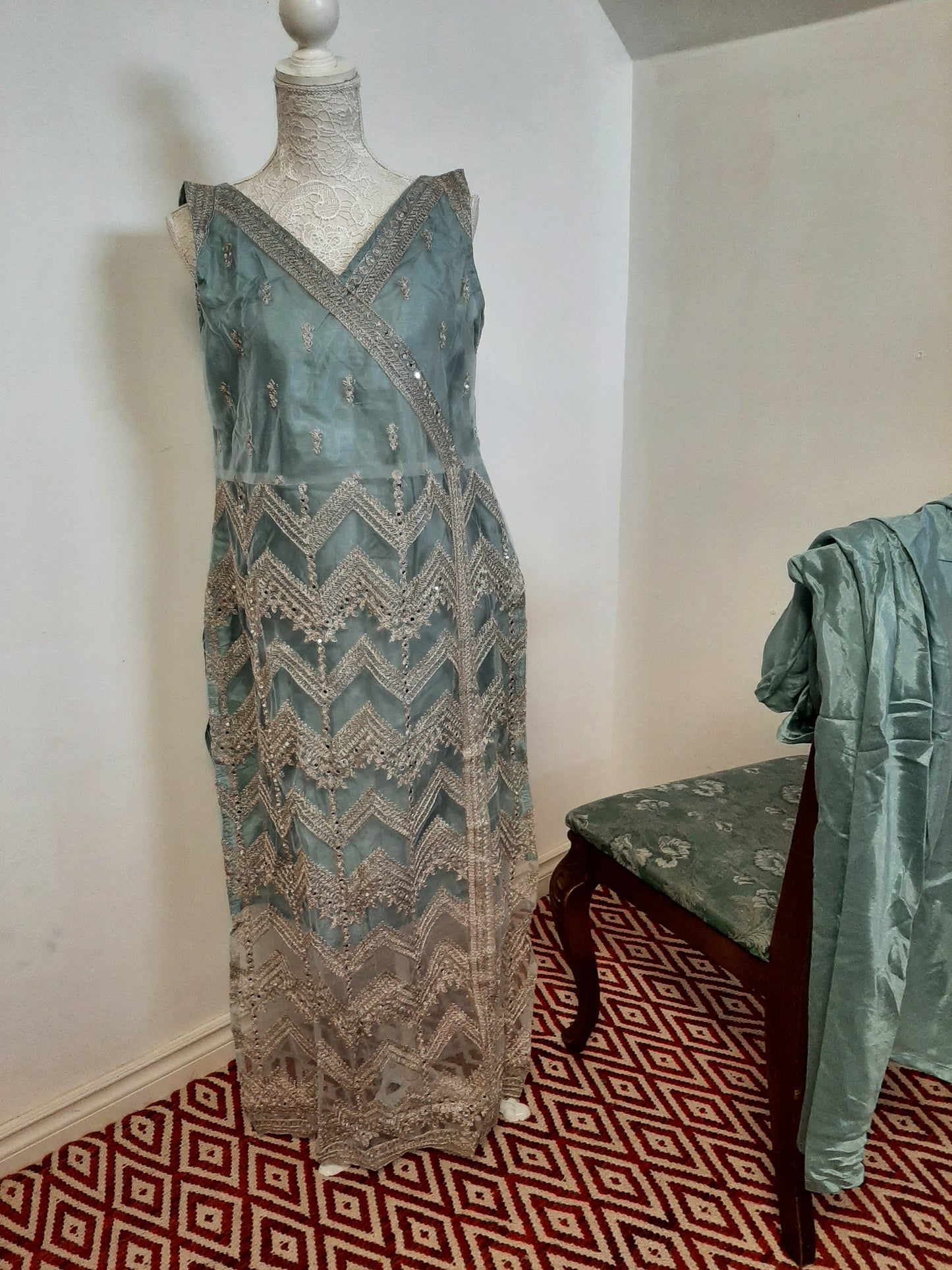 Pastel Blue Kurti @ DressingStylesCA.com