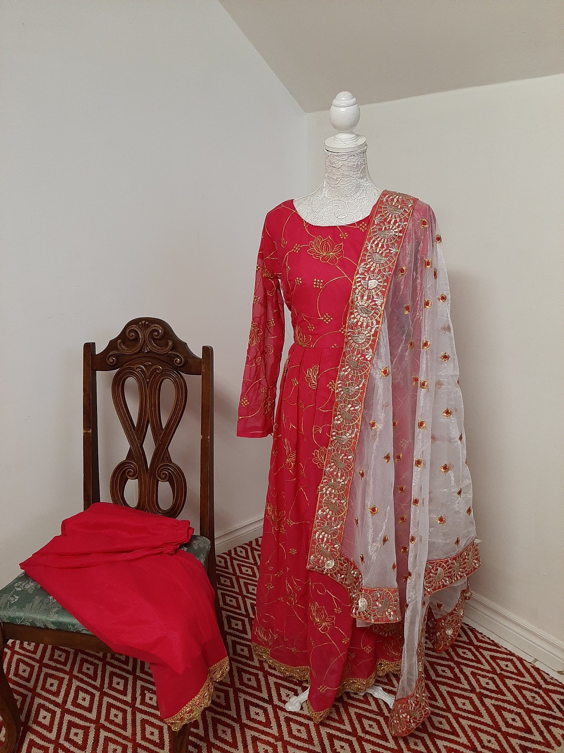 Pink Anarkali dress @ DressingStylesCA.com