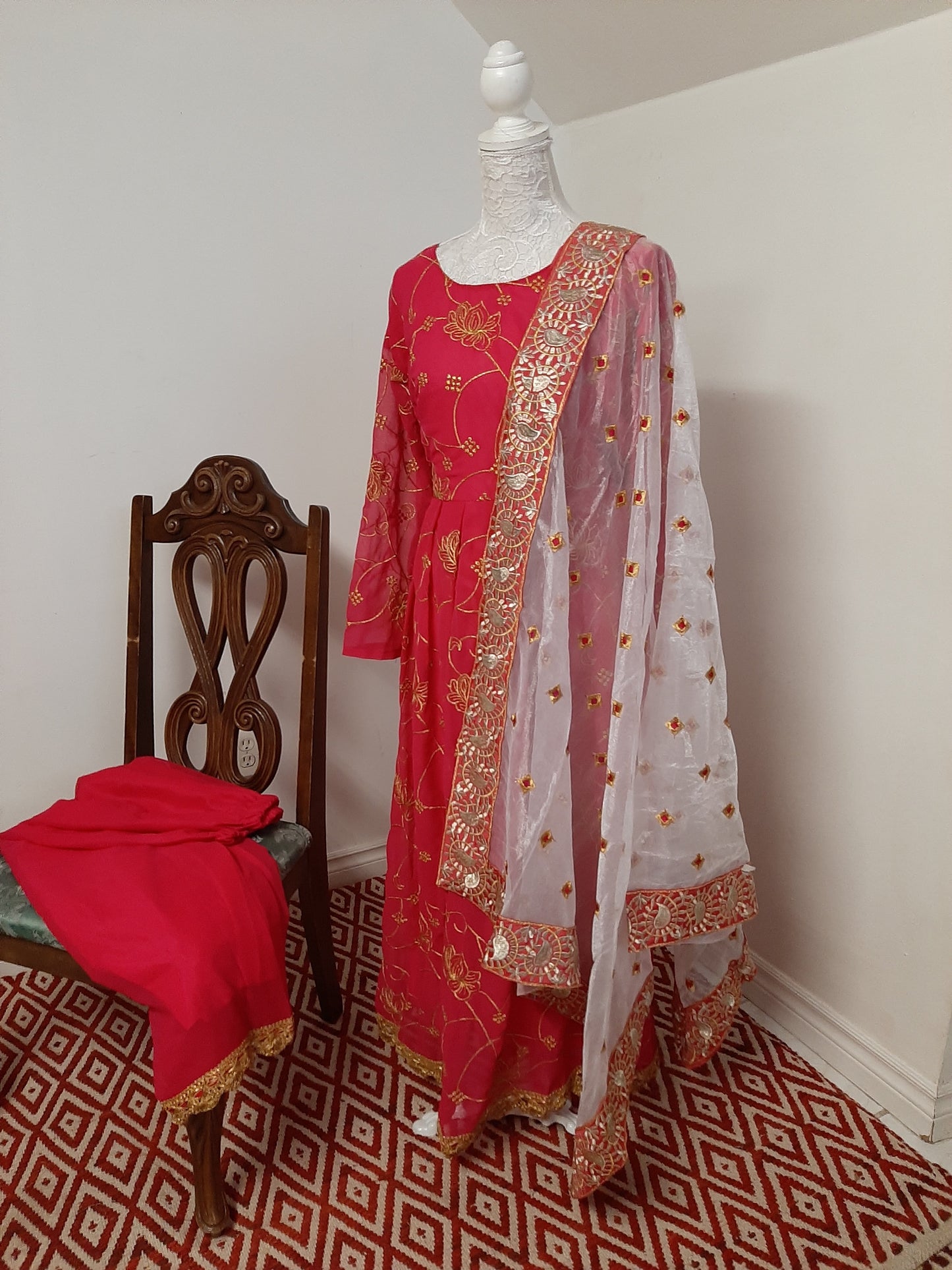 Pink Anarkali dress @ DressingStylesCA.com