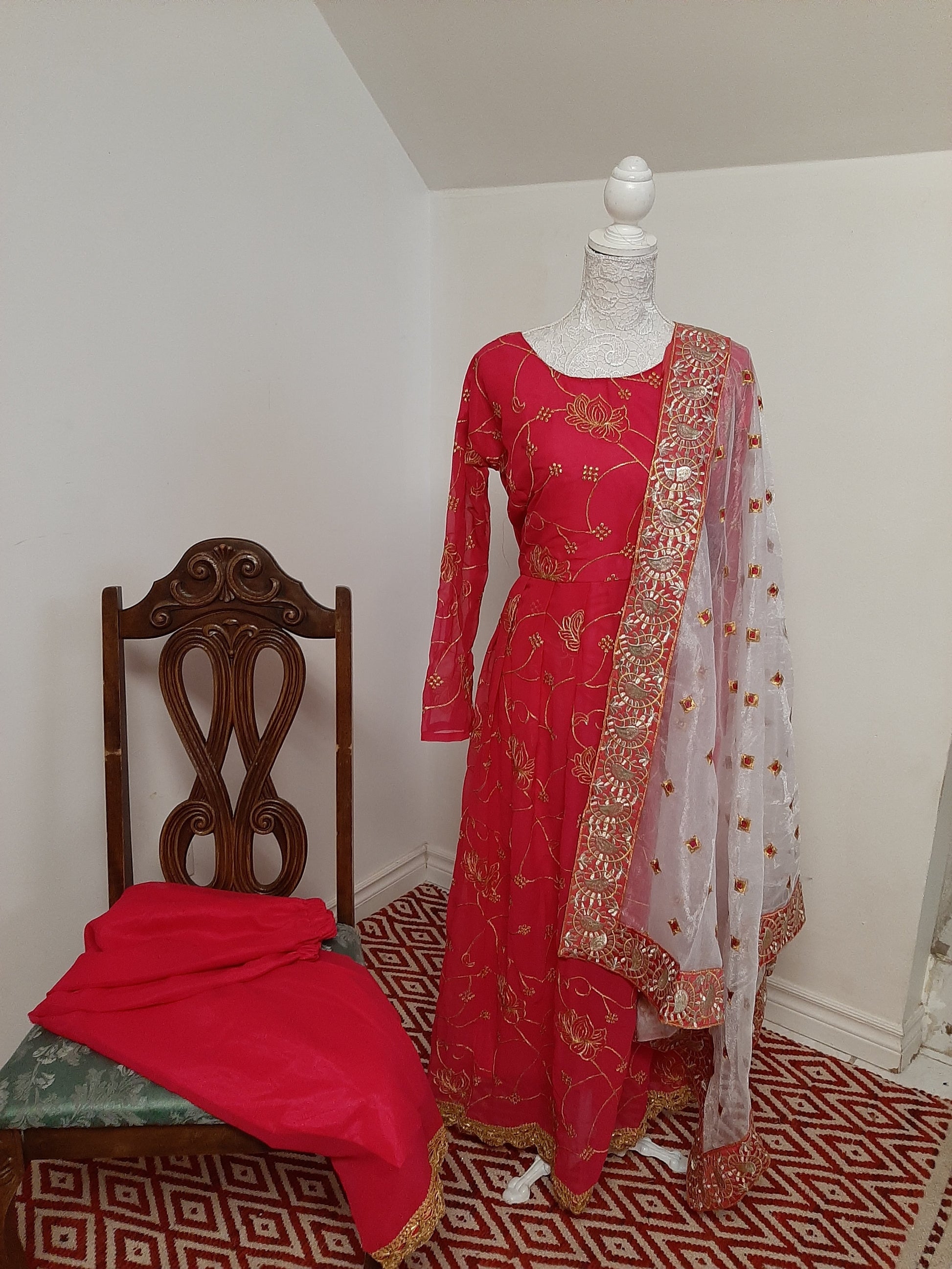 Pink Anarkali dress @ DressingStylesCA.com