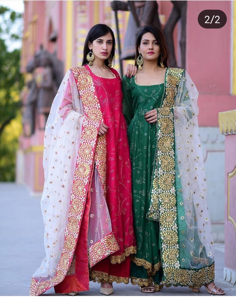 Pink Anarkali dress @ DressingStylesCA.com