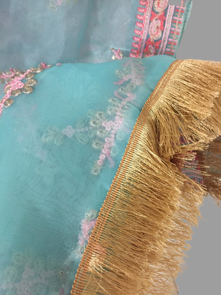 Pink & Blue Pastel Colored Kurti @ DressingStylesCA.com