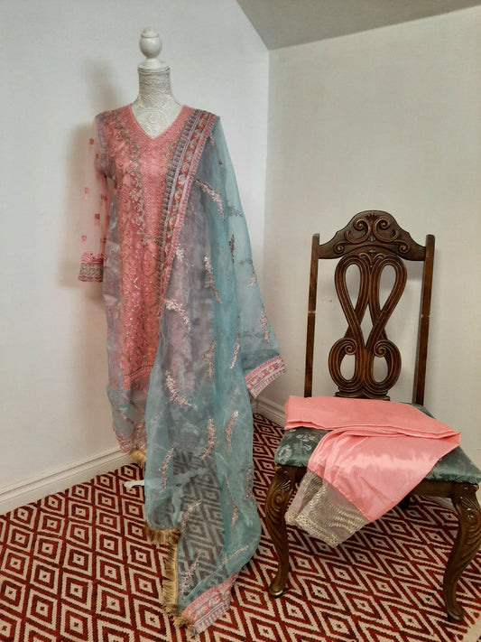 Pink & Blue Pastel Colored Kurti @ DressingStylesCA.com