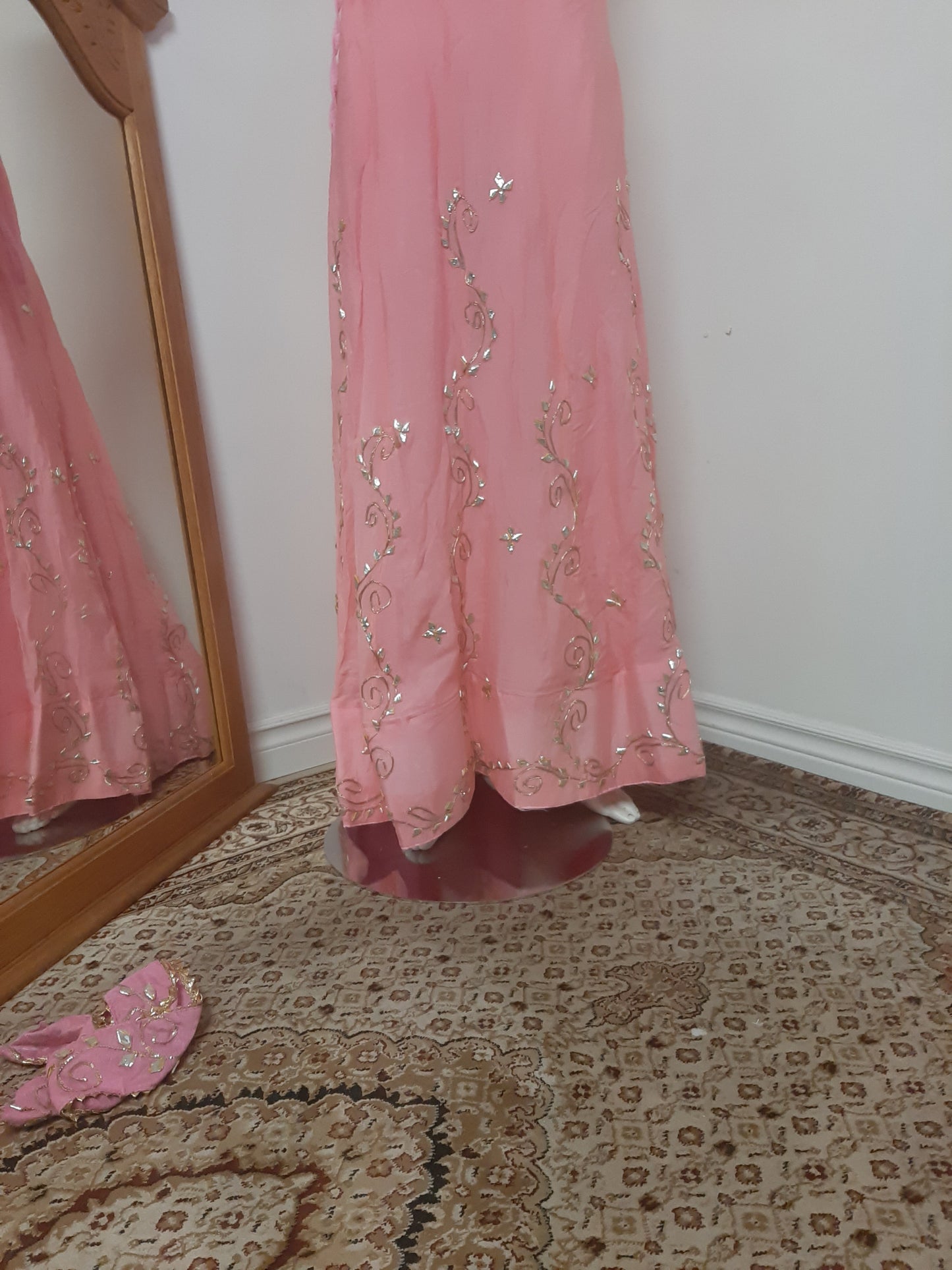Pink Lehenga with Light Blue Dupatta @ DressingStylesCA.com