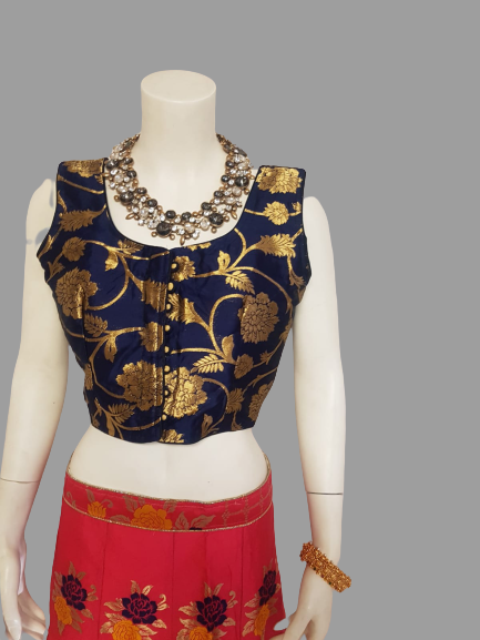 Pink and Blue coloured Lehenga @ DressingStylesCA.com