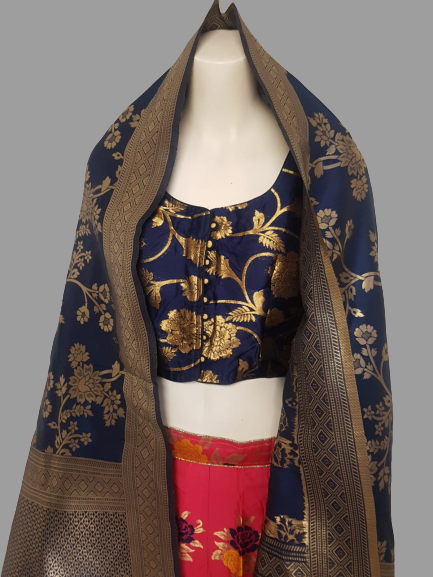 Pink and Blue coloured Lehenga @ DressingStylesCA.com