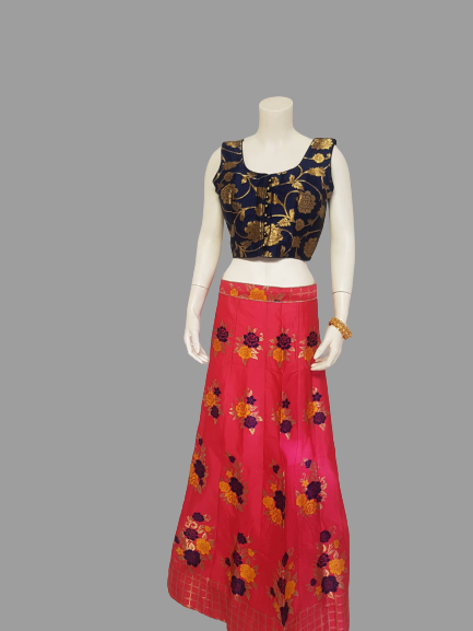 Pink and Blue coloured Lehenga @ DressingStylesCA.com