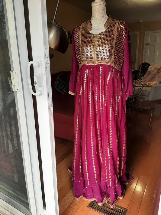 Purple Colored Long Gown @ DressingStylesCA.com