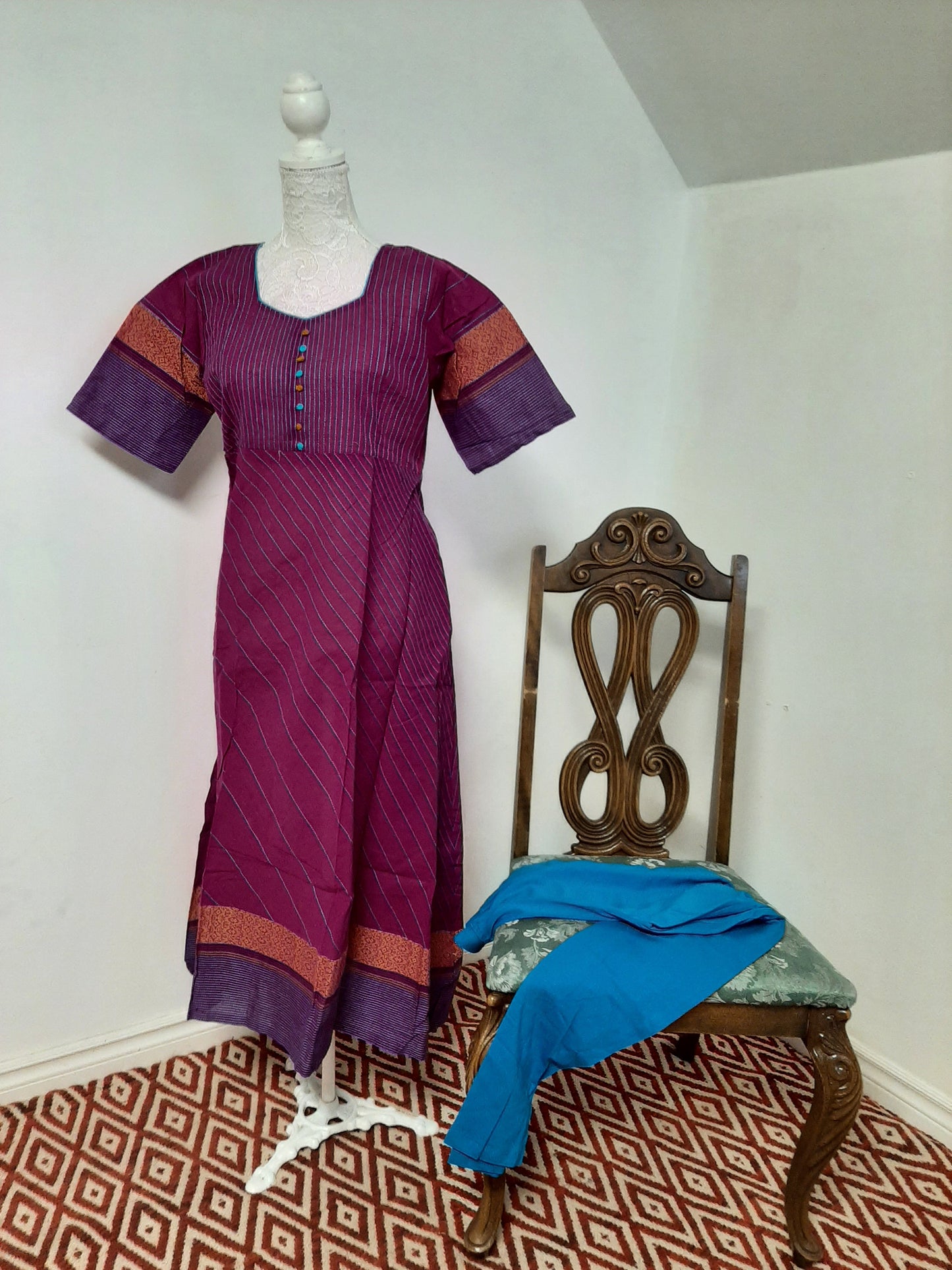 Purple Kurti Anarkali @ DressingStylesCA.com