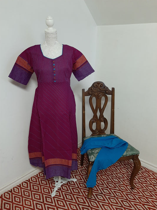 Purple Kurti Anarkali @ DressingStylesCA.com