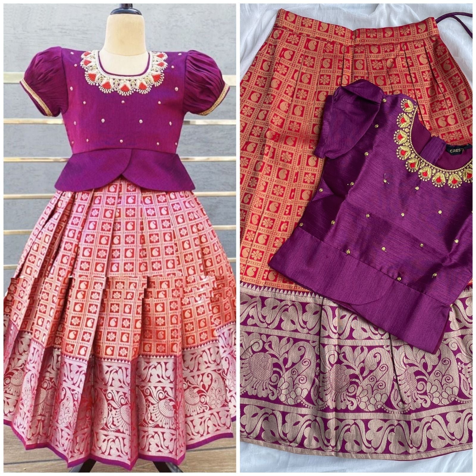 Purple brocade for 11-12 years @ DressingStylesCA.com