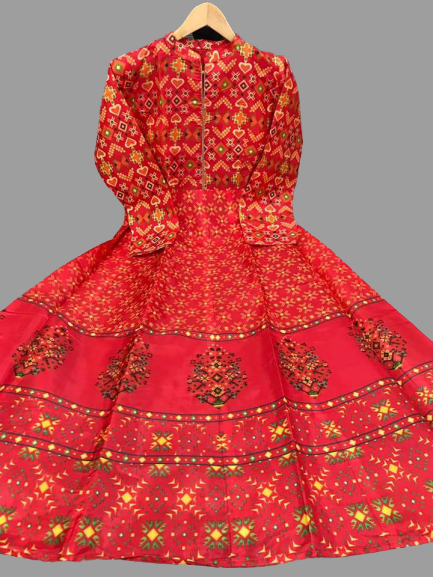 Red Crystal Silk Long Gown @ DressingStylesCA.com