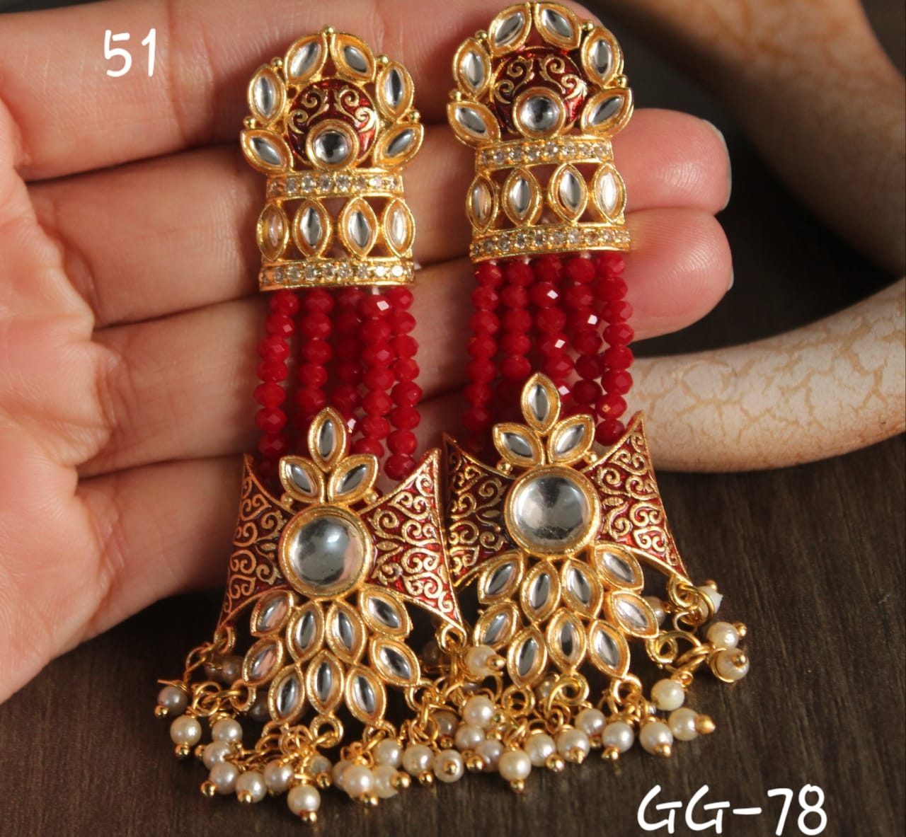 Red Gem Earrings DressingStylesCA.com