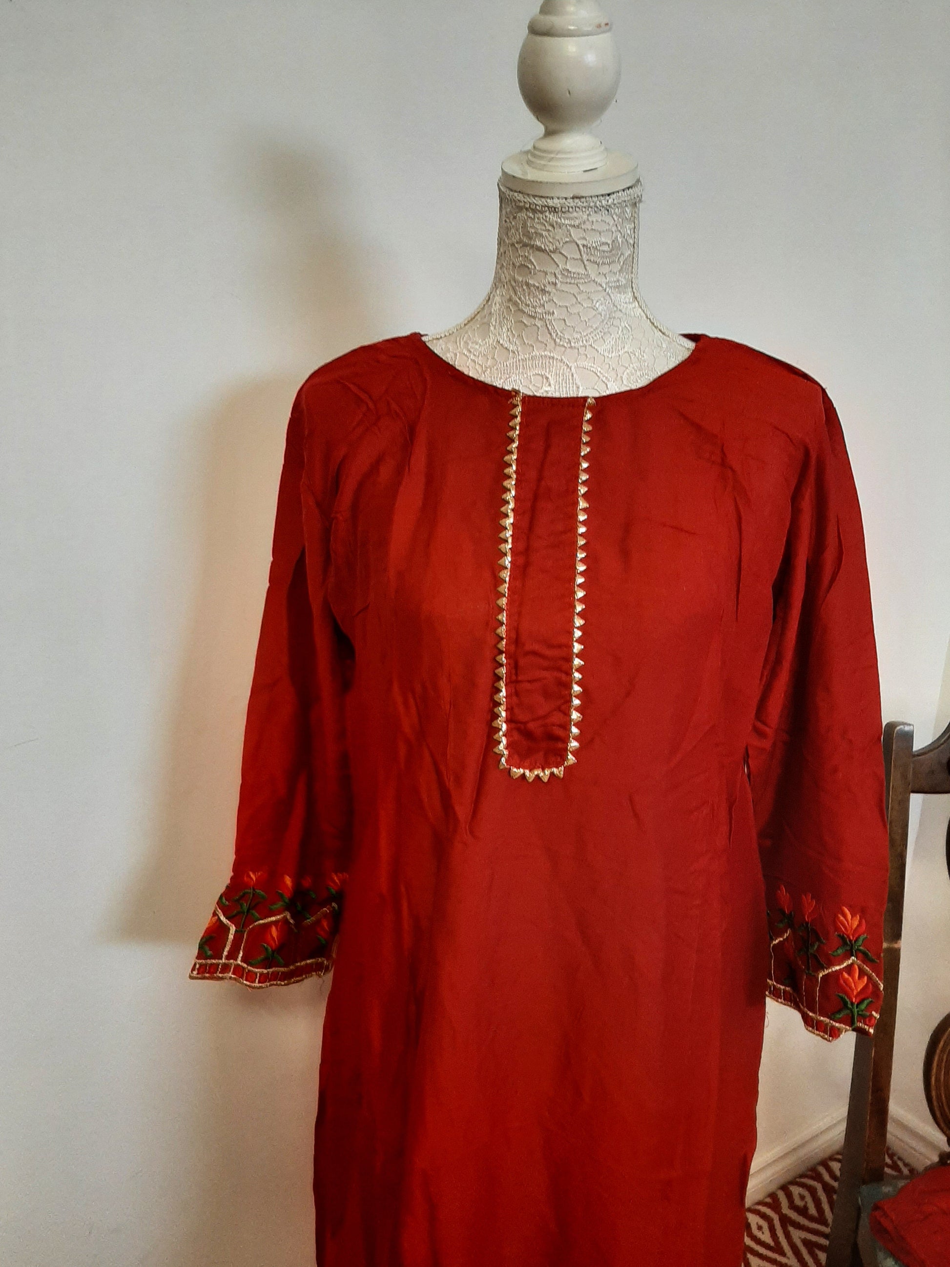 Red Kurti and Sharara @ DressingStylesCA.com