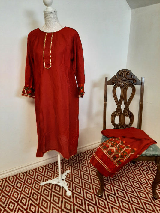 Red Kurti and Sharara @ DressingStylesCA.com