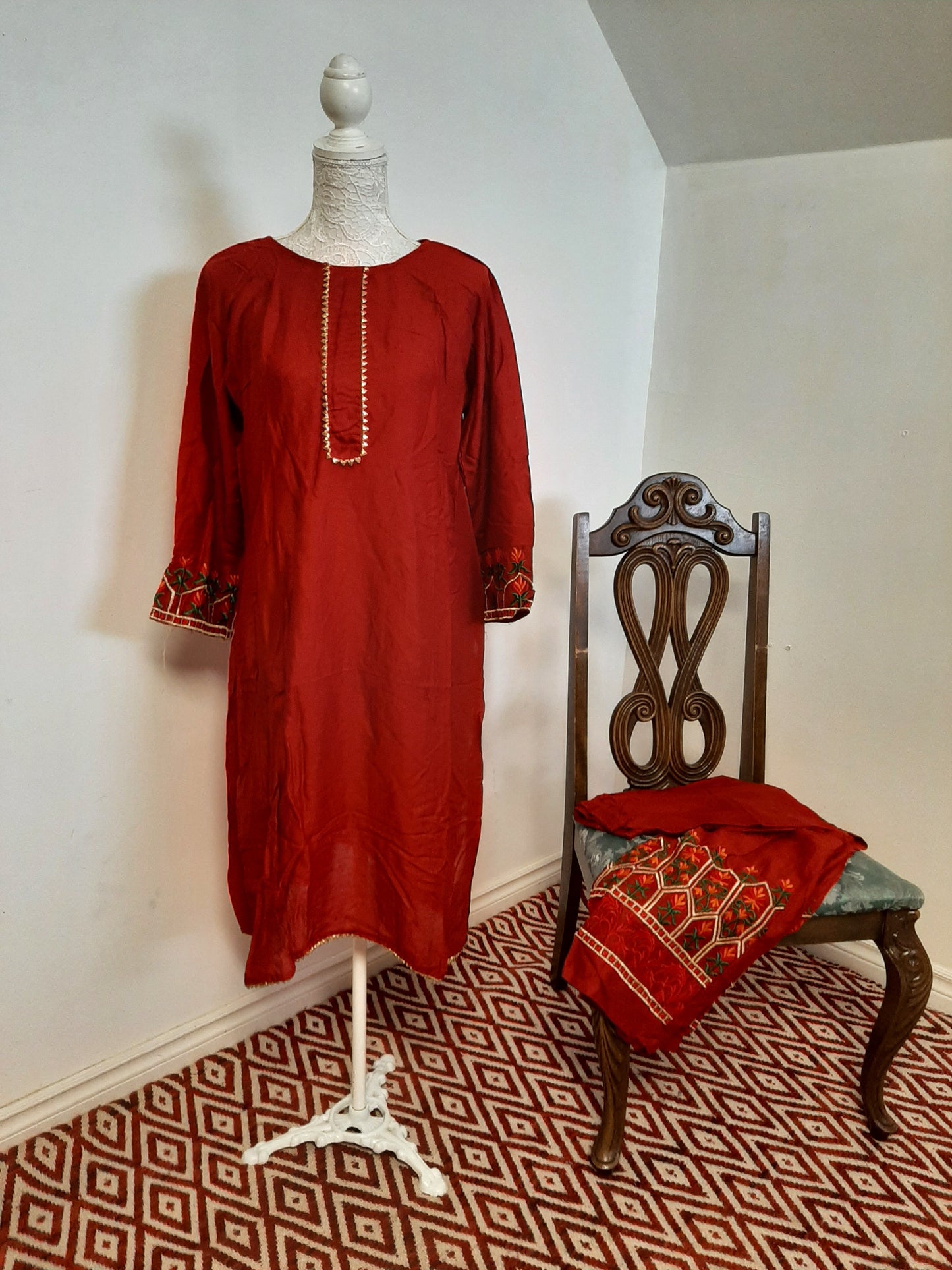 Red Kurti and Sharara @ DressingStylesCA.com