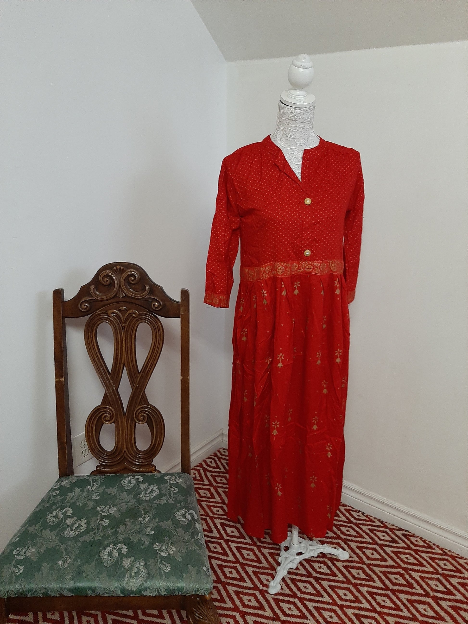 Red Kurti with Lovely design @ DressingStylesCA.com