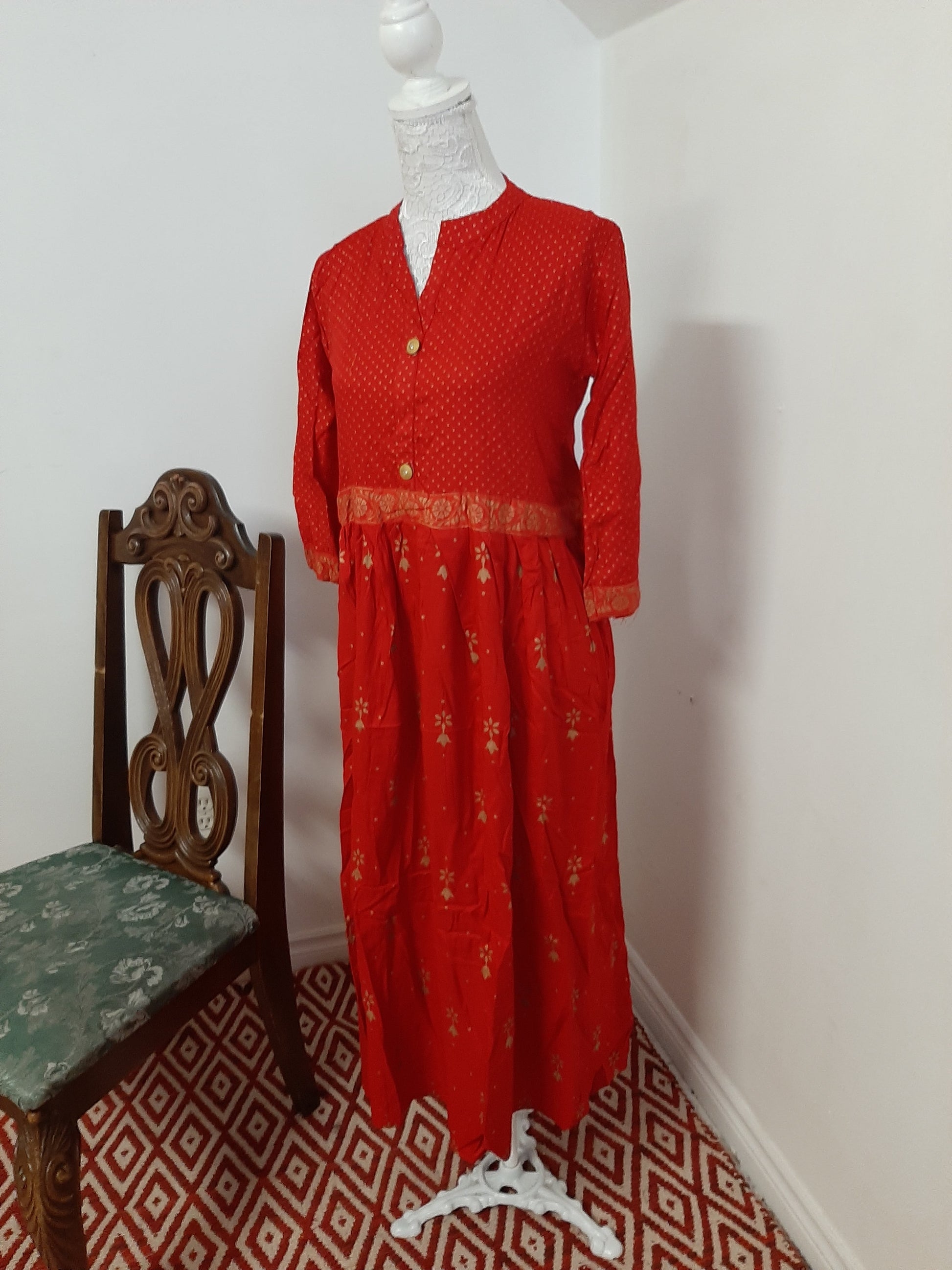 Red Kurti with Lovely design @ DressingStylesCA.com