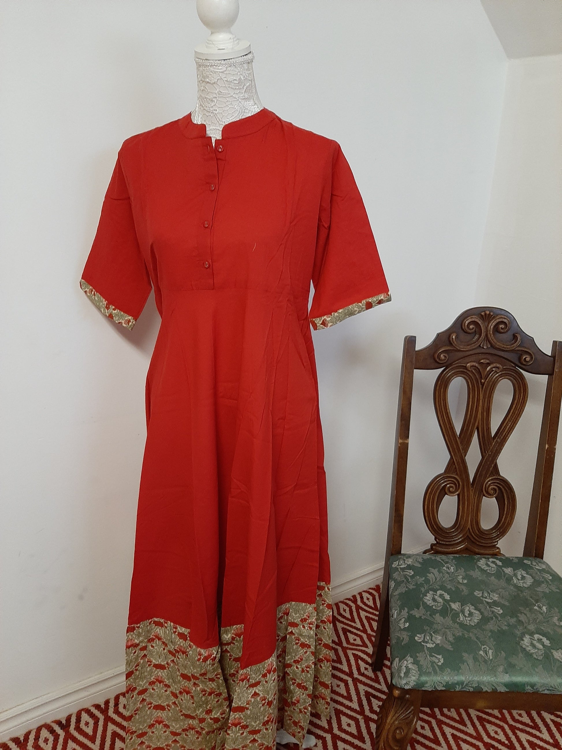 Red Long Kurti @ DressingStylesCA.com