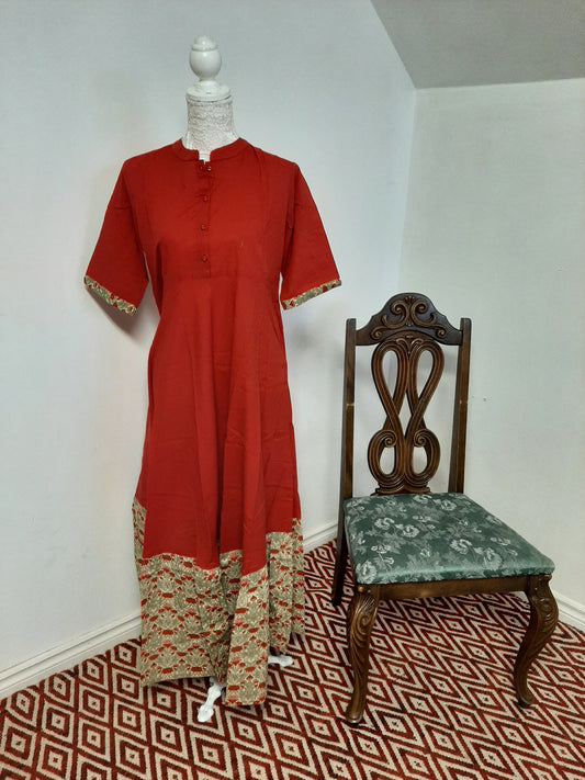 Red Long Kurti @ DressingStylesCA.com