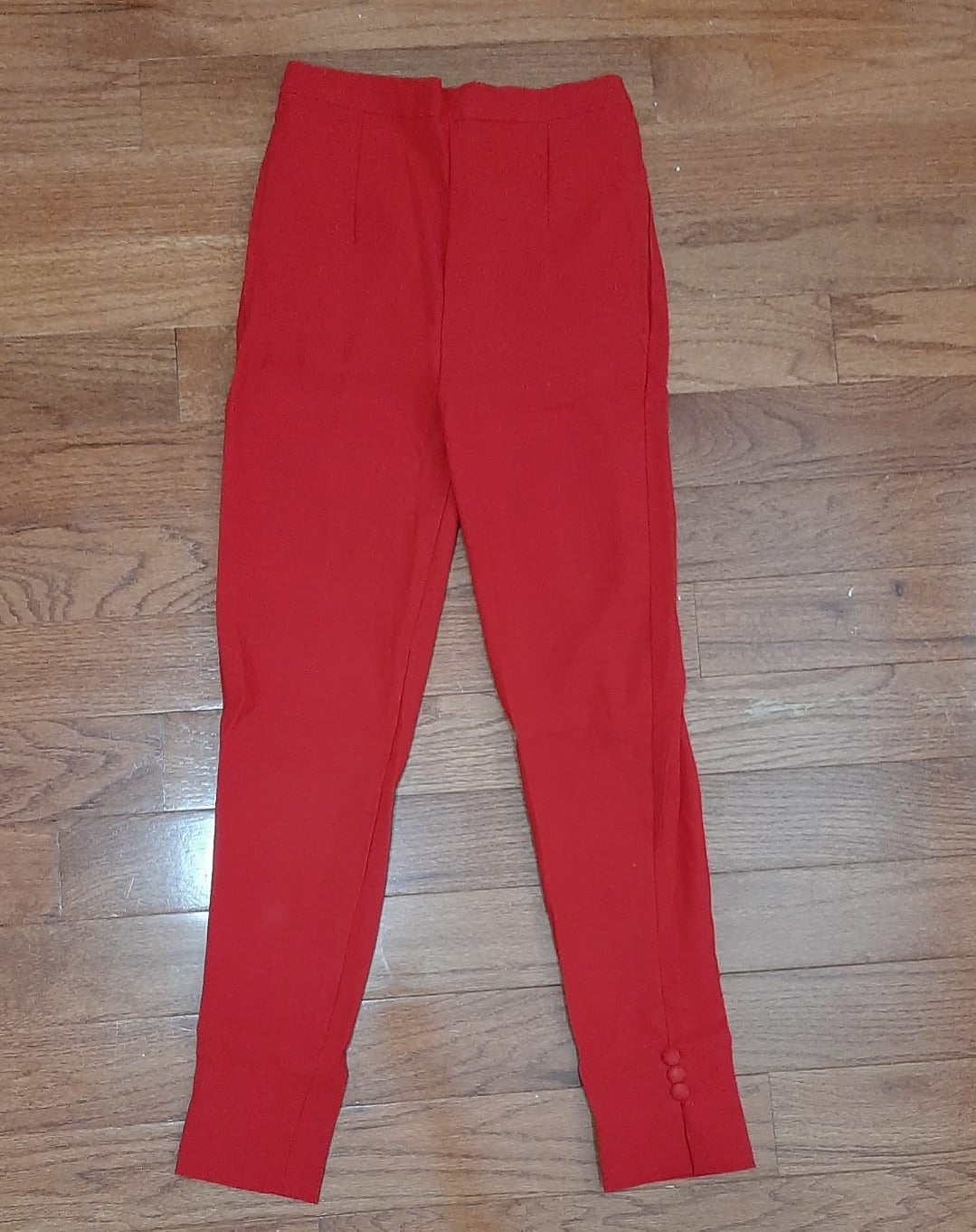 Red Stretchable Office Pant @ DressingStylesCA.com