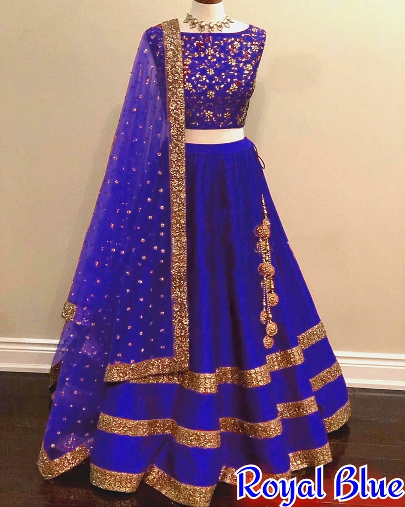 Royal Blue Lehenga Choli @ DressingStylesCA.com