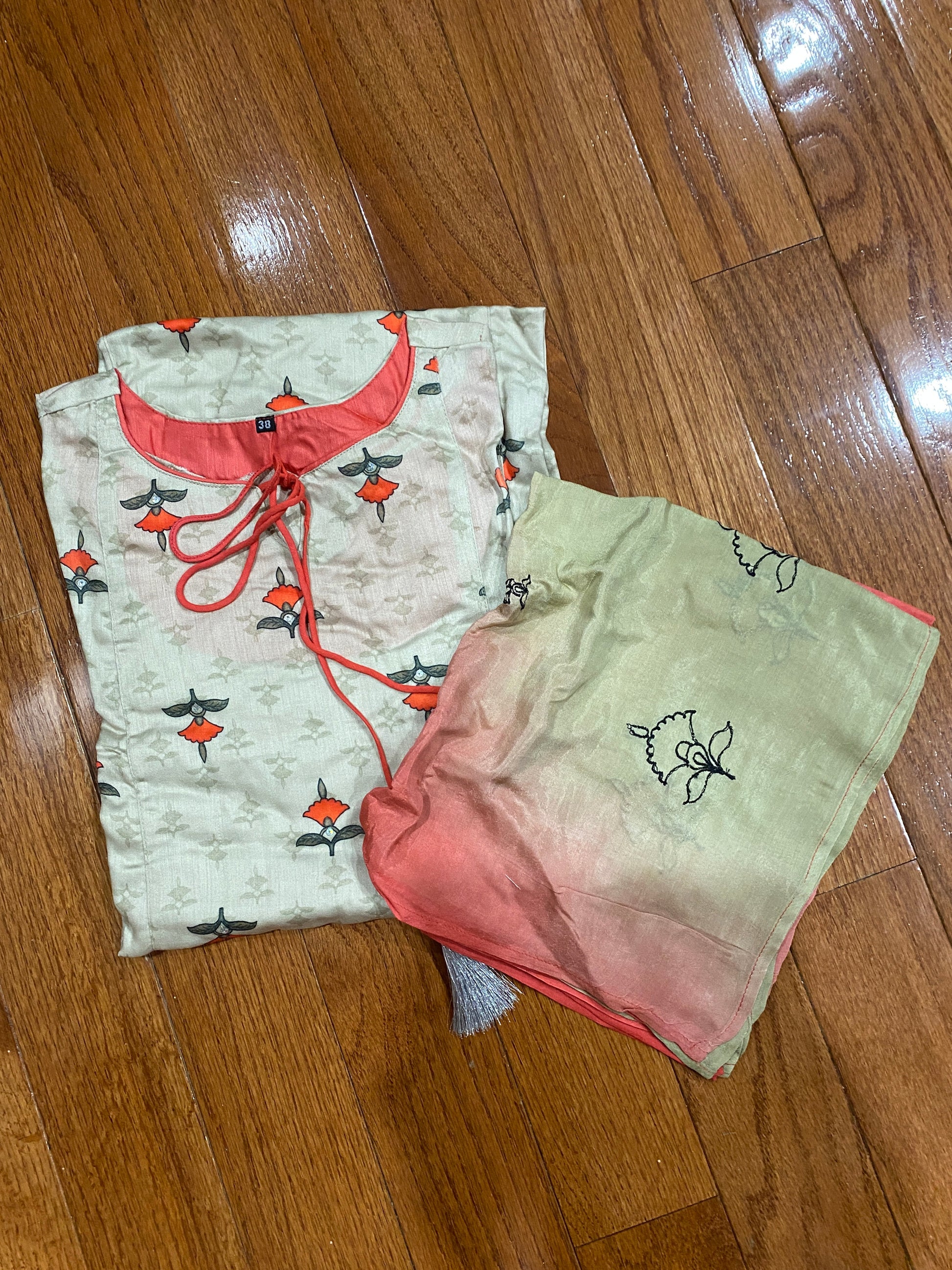 Silky Kurti paired with Duppatta @ DressingStylesCA.com