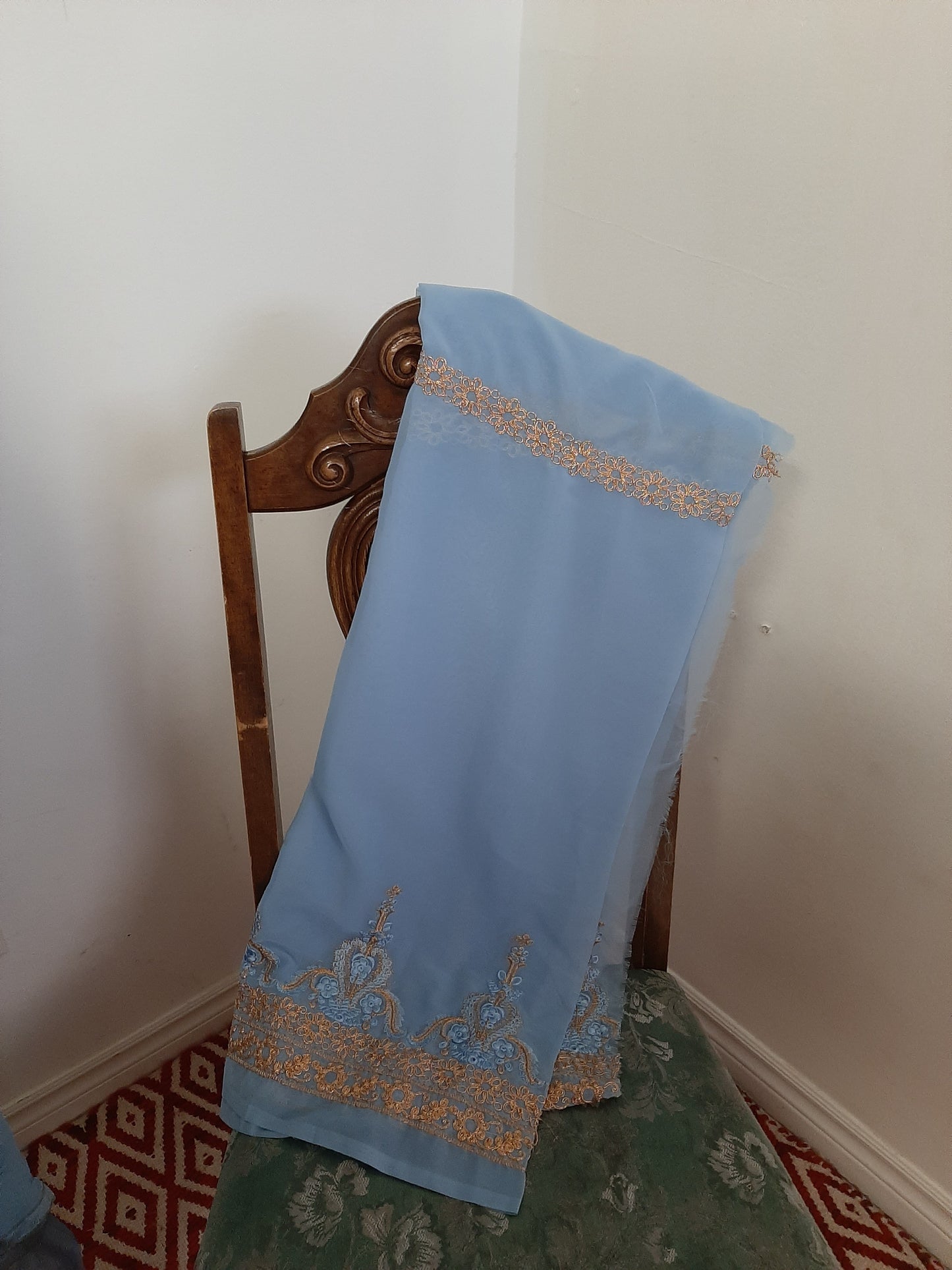 Sky Blue Color Kurti and Sharara @ DressingStylesCA.com