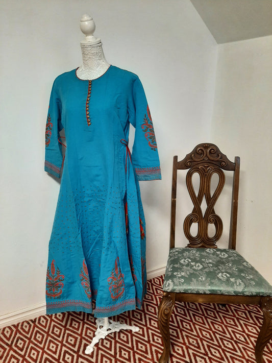 Sky Blue Kurti Anarkali @ DressingStylesCA.com