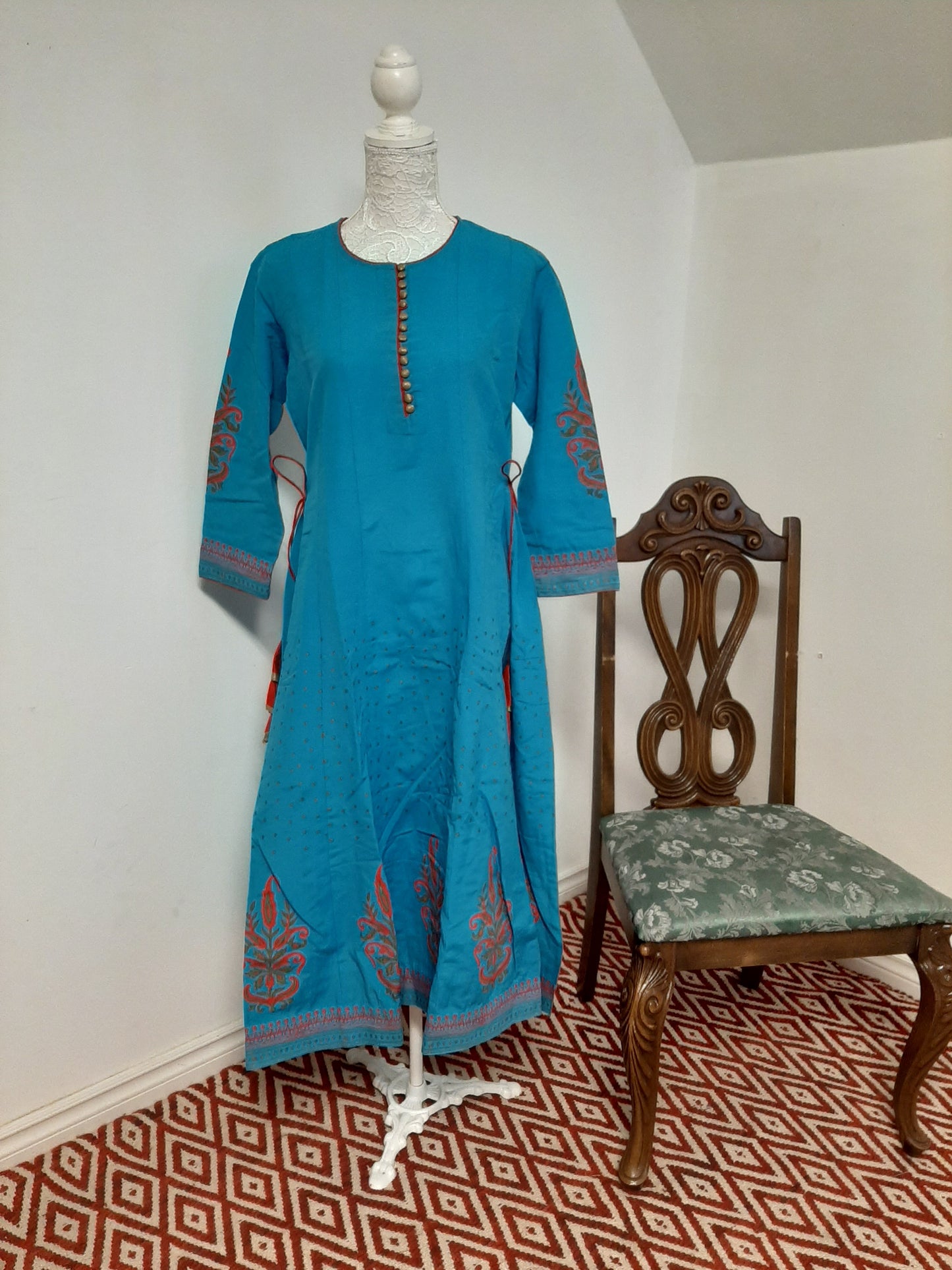 Sky Blue Kurti Anarkali @ DressingStylesCA.com